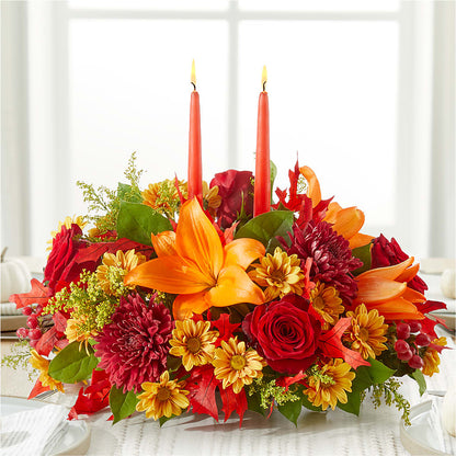 Autumn's Embrace Centerpiece –  Oliverios Florist, Bridgeport WV