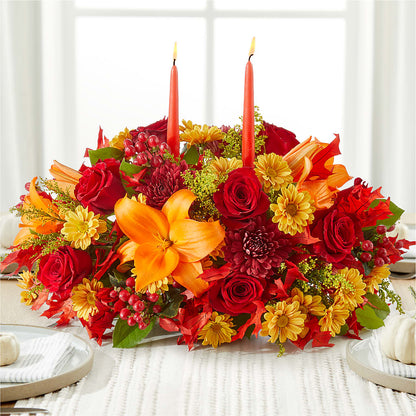 Autumn's Embrace Centerpiece –  Oliverios Florist, Bridgeport WV